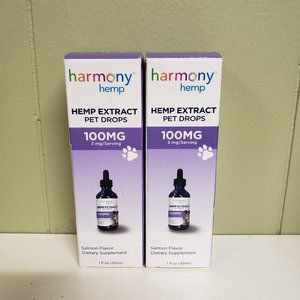 2 Harmony Extract Pet Drops 100 mg Salmon 1 fl oz